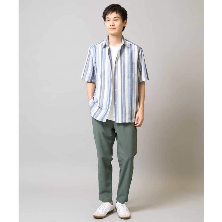 【洗濯機で洗える】マルチストライプワイドシルエットシャツ | a.v.v【MEN】 | 詳細画像8 