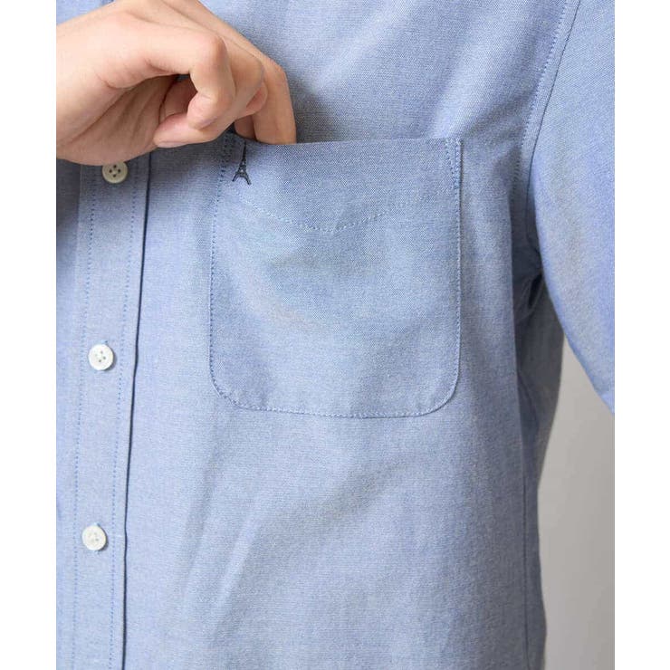 オックス ワンポイント刺繍ボタンダウンシャツ[品番 オックス ワンポイント刺繍ボタンダウンシャツ[品番