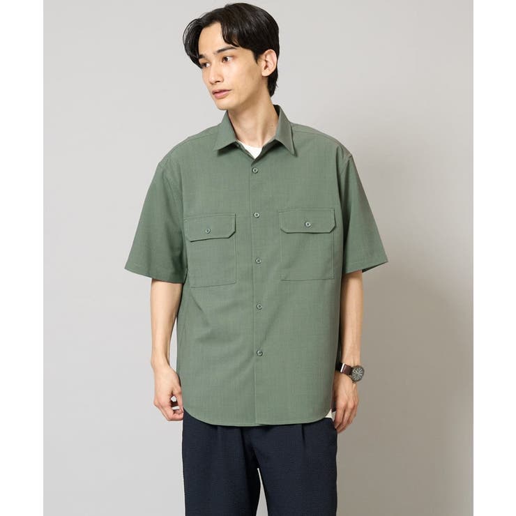 カーキ | 【速乾/イージーケア】Wポケットシャツ【夏リライト】 | a.v.v【MEN】