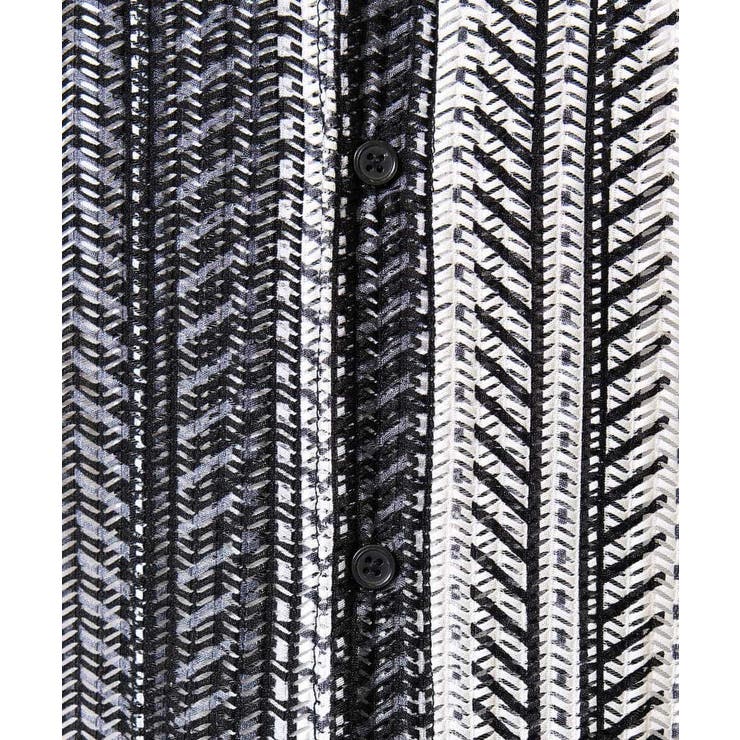 【洗える】ランダムストライプ五分袖オープンカラーシャツ | a.v.v【MEN】 | 詳細画像26 