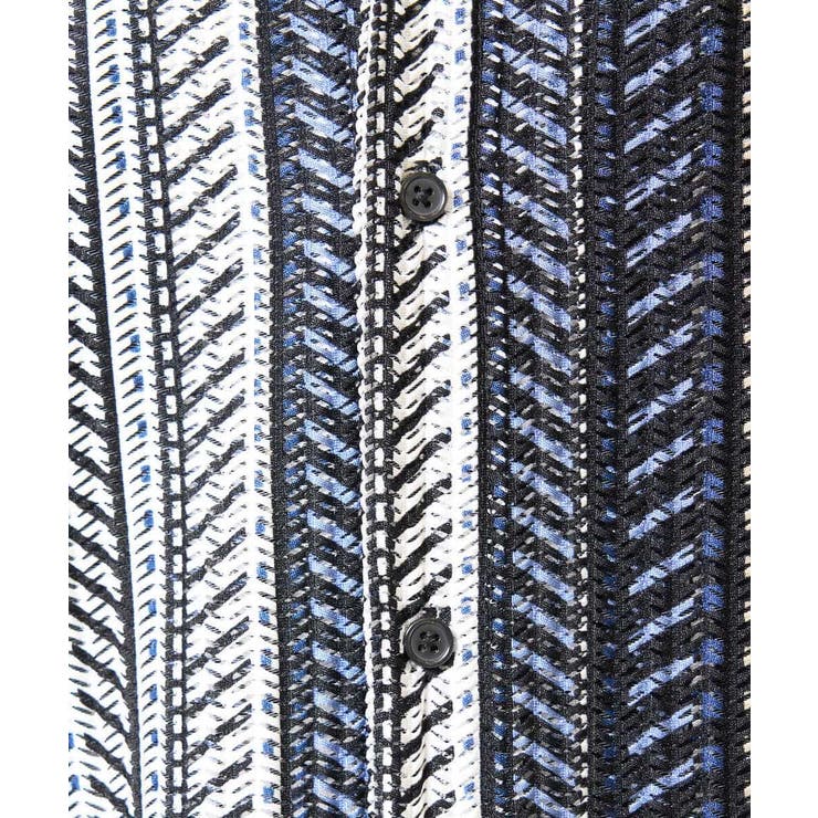 【洗える】ランダムストライプ五分袖オープンカラーシャツ | a.v.v【MEN】 | 詳細画像27 