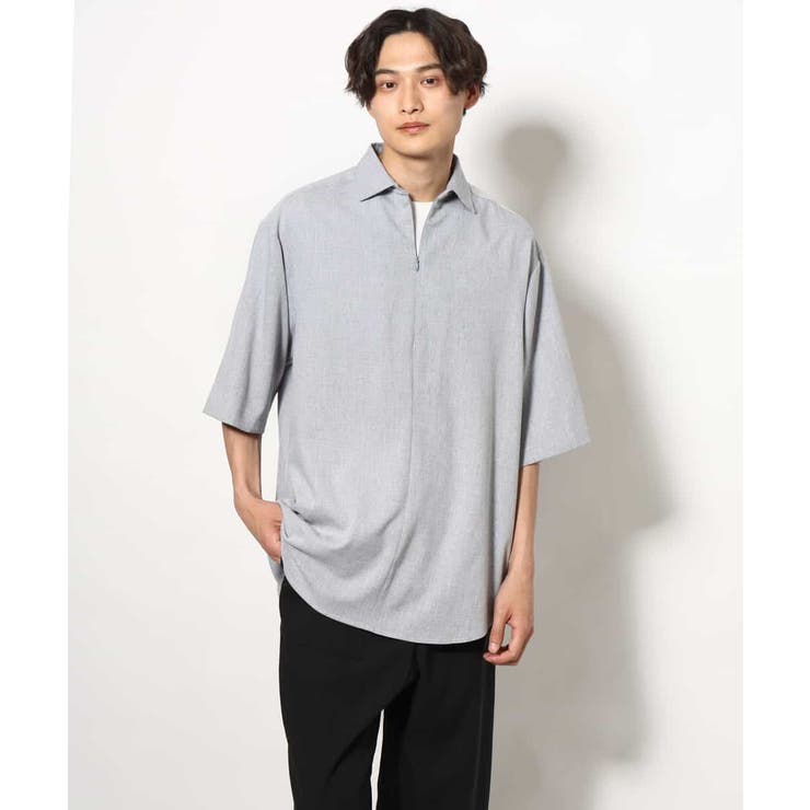 【好印象シャツ】スキッパーシャツプルオーバー 五分袖 | a.v.v【MEN】 | 詳細画像17 