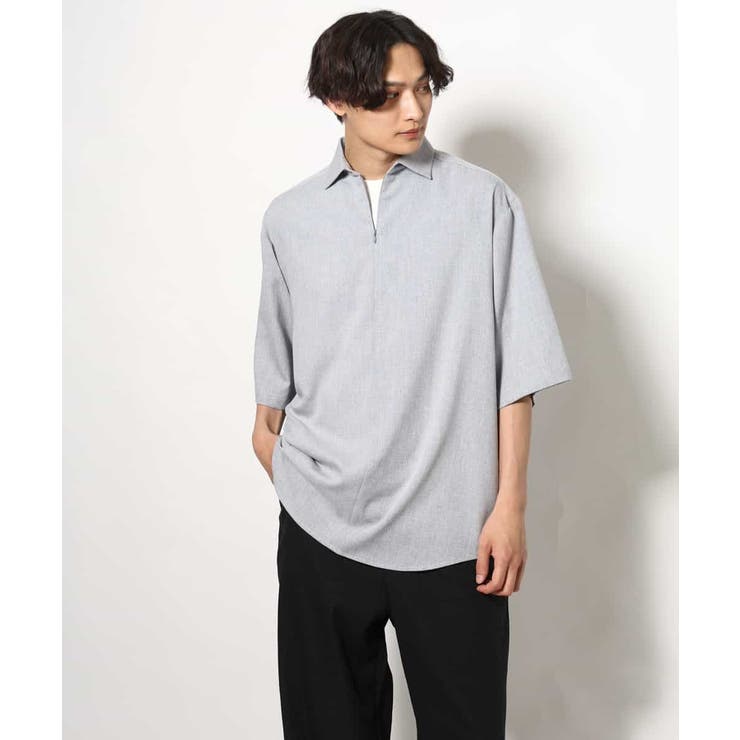 【好印象シャツ】スキッパーシャツプルオーバー 五分袖 | a.v.v【MEN】 | 詳細画像18 