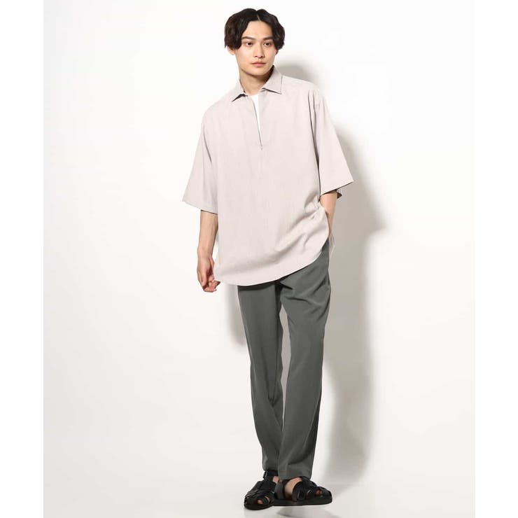 【好印象シャツ】スキッパーシャツプルオーバー 五分袖 | a.v.v【MEN】 | 詳細画像2 