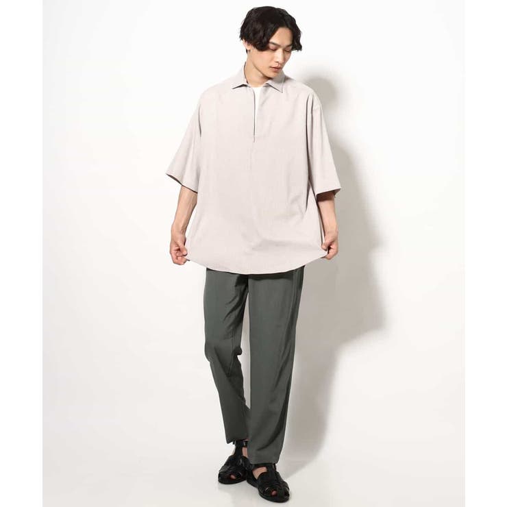 【好印象シャツ】スキッパーシャツプルオーバー 五分袖 | a.v.v【MEN】 | 詳細画像3 