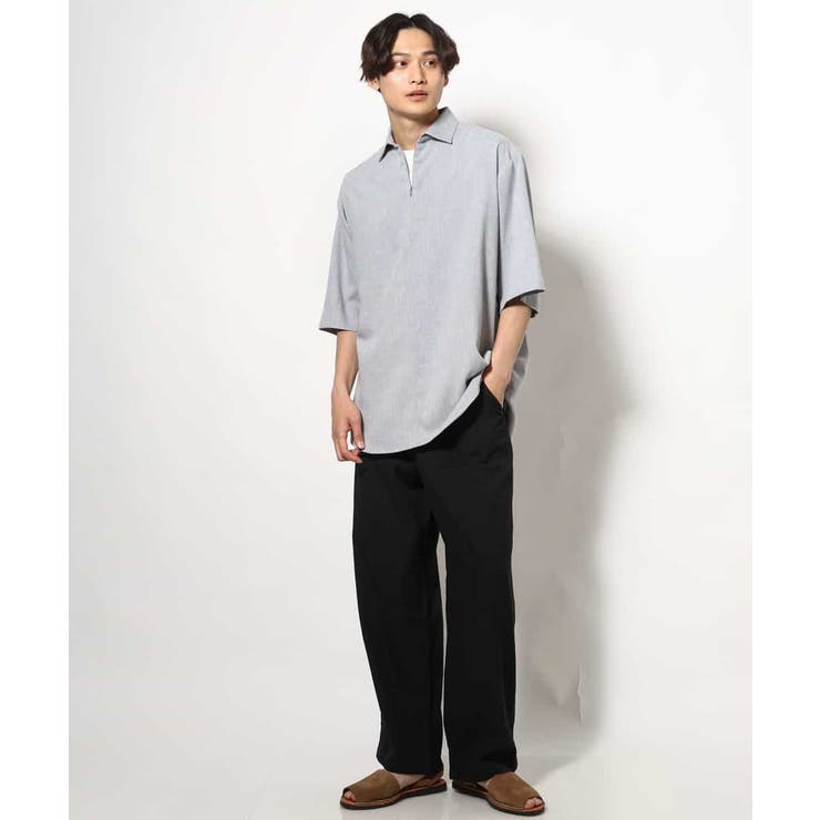 【好印象シャツ】スキッパーシャツプルオーバー 五分袖 | a.v.v【MEN】 | 詳細画像9 