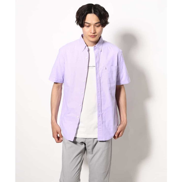 【接触冷感/イージーケア】エッフェル塔刺繍オックスシャツ 半袖 | a.v.v【MEN】 | 詳細画像33 