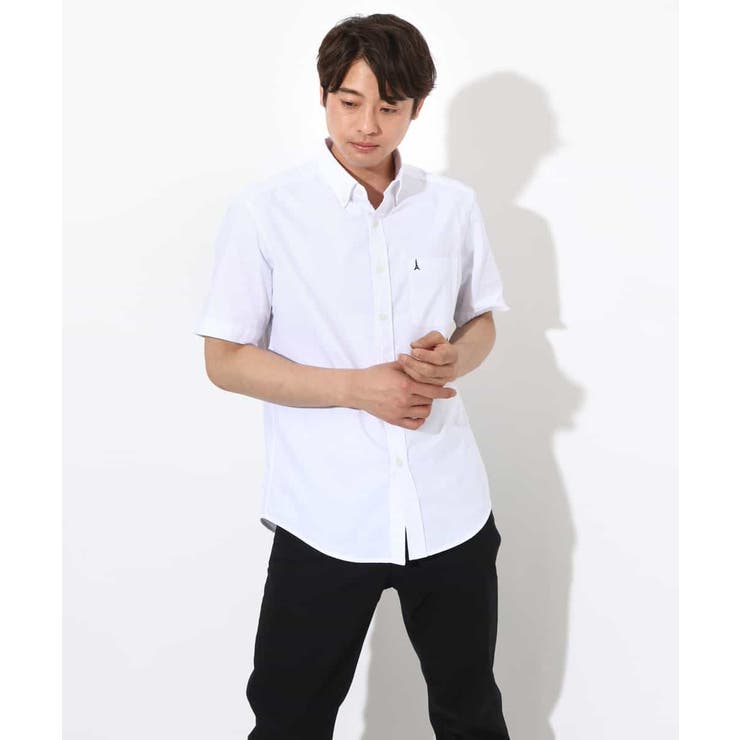 【接触冷感/イージーケア】エッフェル塔刺繍オックスシャツ 半袖 | a.v.v【MEN】 | 詳細画像39 
