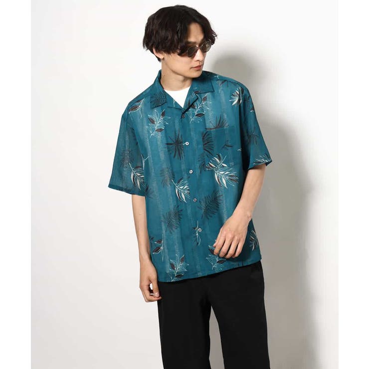 カラミストライプオープンカラーシャツ 5分袖 | a.v.v【MEN】 | 詳細画像11 