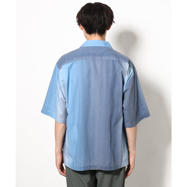 【軽くて涼しい】グラデーションプリントオープンカラーシャツ ５分袖 | a.v.v【MEN】 | 詳細画像15 