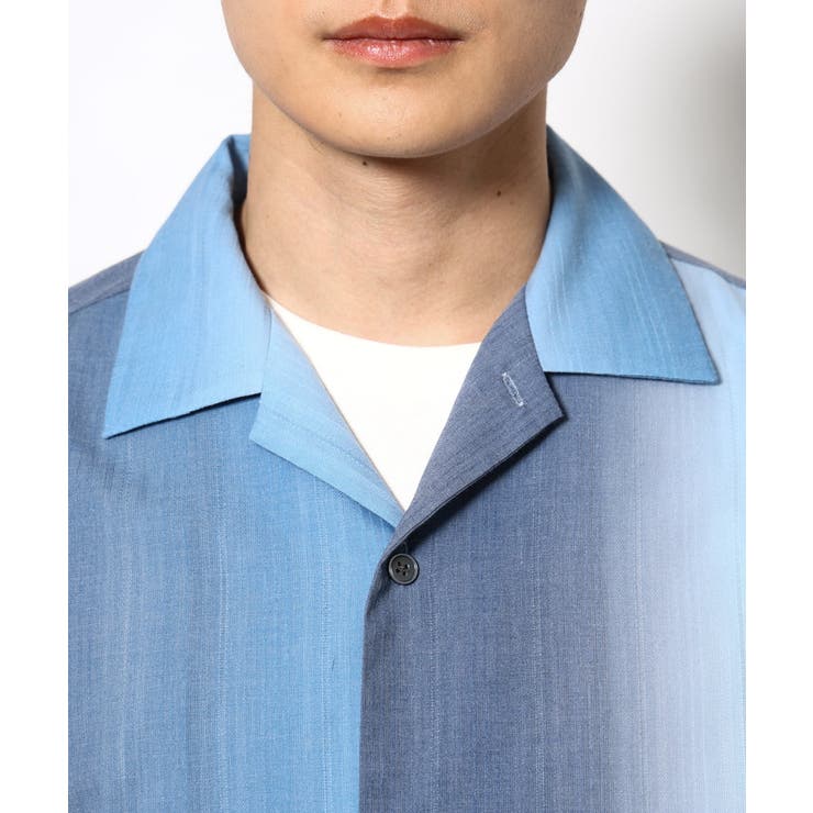 【軽くて涼しい】グラデーションプリントオープンカラーシャツ ５分袖 | a.v.v【MEN】 | 詳細画像16 