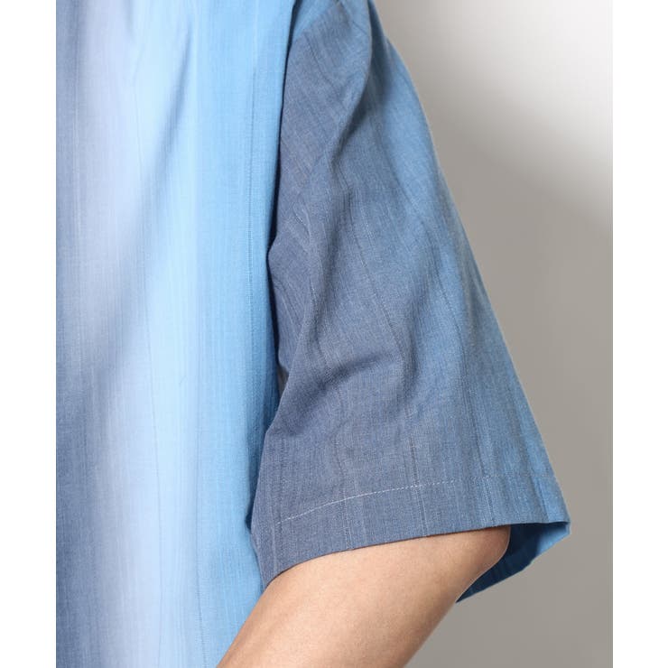 【軽くて涼しい】グラデーションプリントオープンカラーシャツ ５分袖 | a.v.v【MEN】 | 詳細画像17 