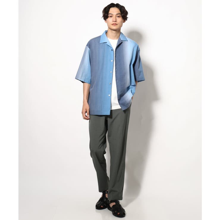 【軽くて涼しい】グラデーションプリントオープンカラーシャツ ５分袖 | a.v.v【MEN】 | 詳細画像2 