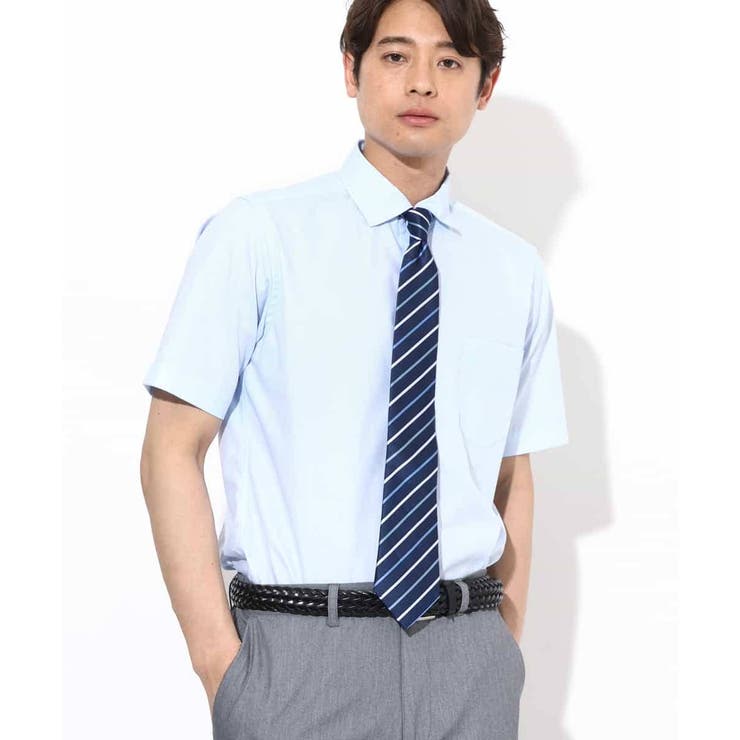 ライトブルー | 【定番アイテム】マイクロツイルカッタウェイシャツ 半袖 | a.v.v【MEN】