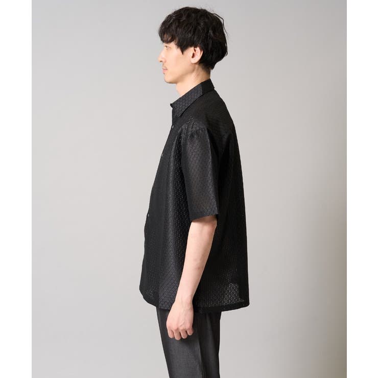 ドットジャカードワイドシルエットシャツ | a.v.v【MEN】 | 詳細画像11 