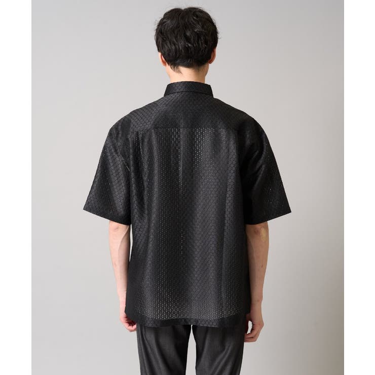 ドットジャカードワイドシルエットシャツ | a.v.v【MEN】 | 詳細画像12 