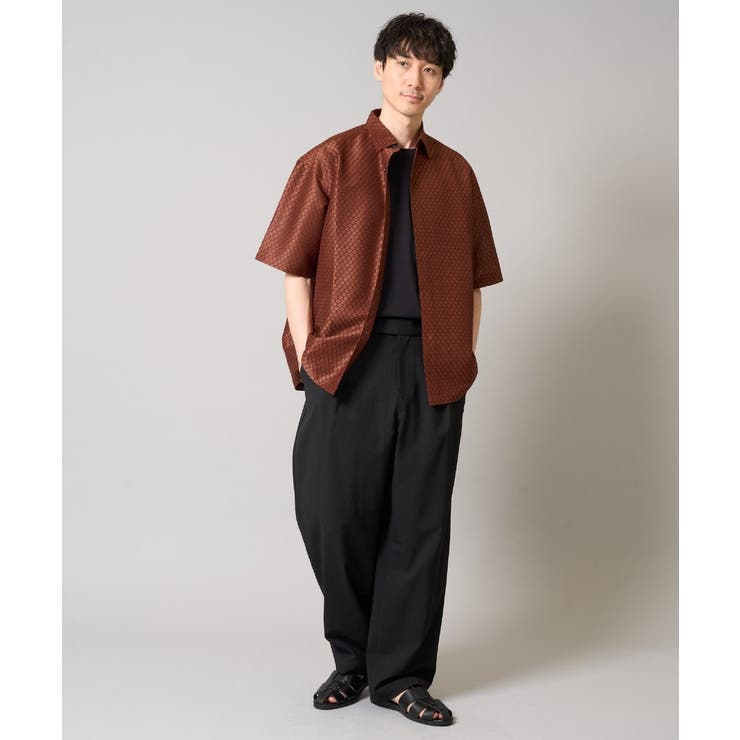 ドットジャカードワイドシルエットシャツ | a.v.v【MEN】 | 詳細画像3 