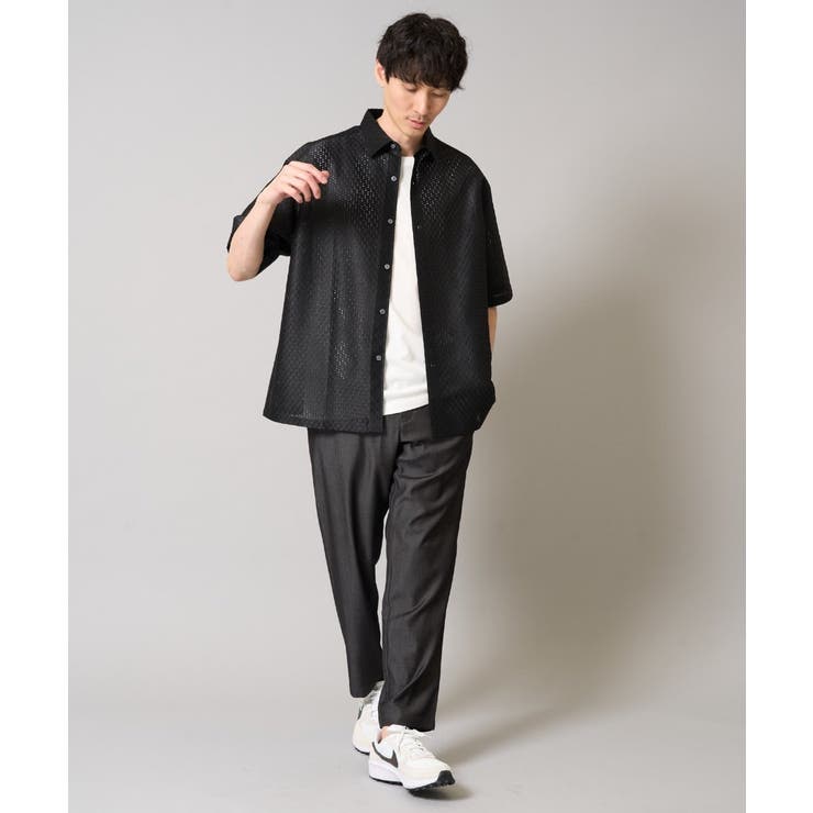 ドットジャカードワイドシルエットシャツ | a.v.v【MEN】 | 詳細画像5 