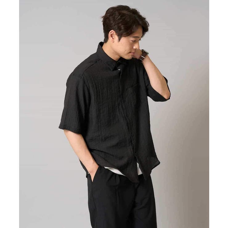 【接触冷感】ワッシャーシアーワイドシルエットシャツ | a.v.v【MEN】 | 詳細画像14 