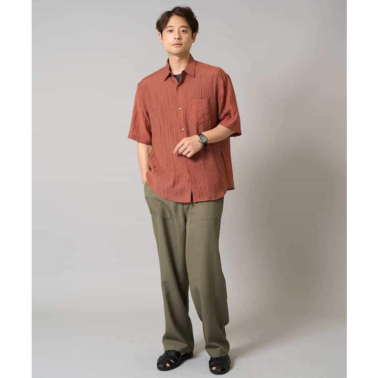 【接触冷感】ワッシャーシアーワイドシルエットシャツ | a.v.v【MEN】 | 詳細画像3 