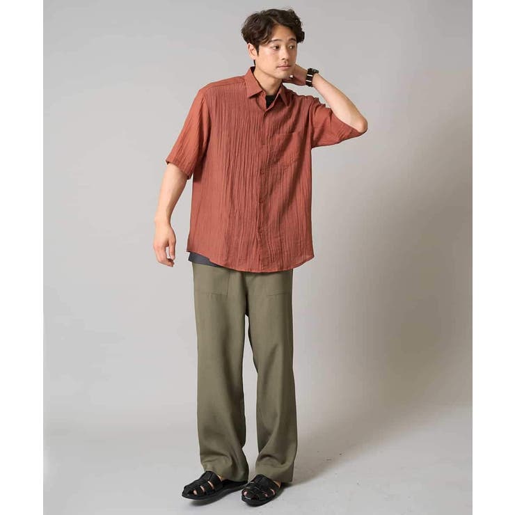 【接触冷感】ワッシャーシアーワイドシルエットシャツ | a.v.v【MEN】 | 詳細画像4 