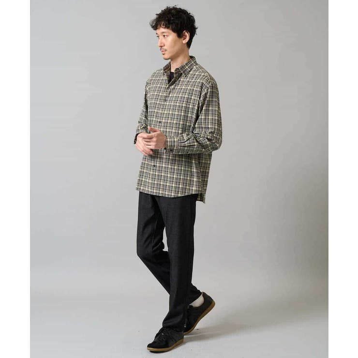 【イージーケア/洗濯機で洗える】チェックワイドシルエットシャツ | a.v.v【MEN】 | 詳細画像11 
