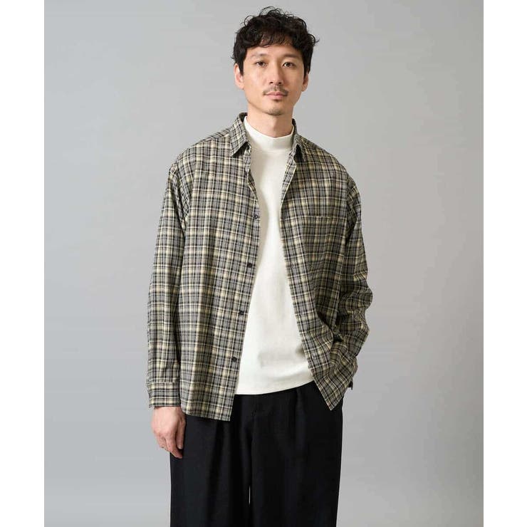 【イージーケア/洗濯機で洗える】チェックワイドシルエットシャツ | a.v.v【MEN】 | 詳細画像14 