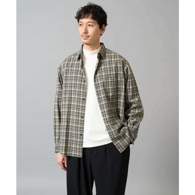 【イージーケア/洗濯機で洗える】チェックワイドシルエットシャツ | a.v.v【MEN】 | 詳細画像15 