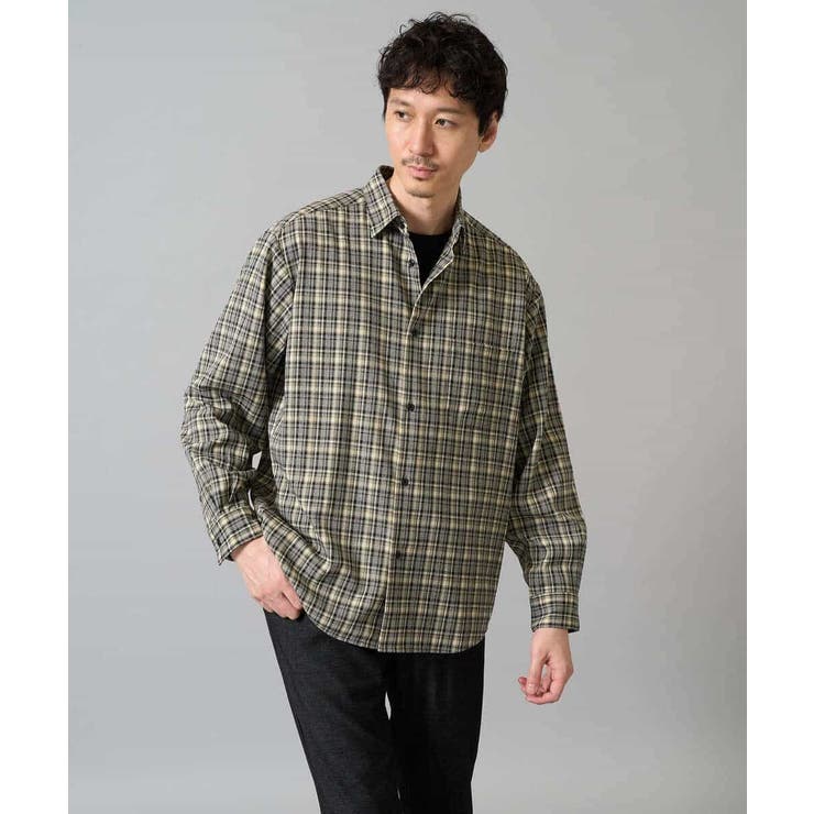 【イージーケア/洗濯機で洗える】チェックワイドシルエットシャツ | a.v.v【MEN】 | 詳細画像16 