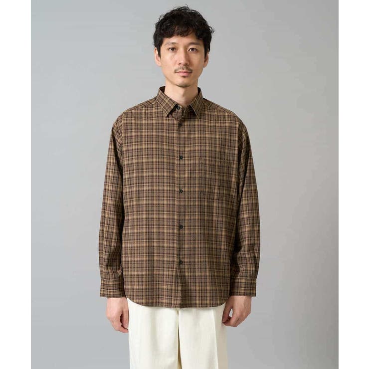 【イージーケア/洗濯機で洗える】チェックワイドシルエットシャツ | a.v.v【MEN】 | 詳細画像19 