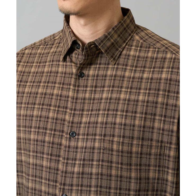 【イージーケア/洗濯機で洗える】チェックワイドシルエットシャツ | a.v.v【MEN】 | 詳細画像22 