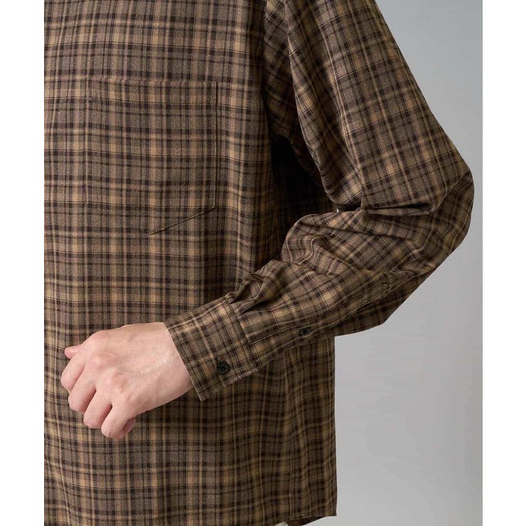 【イージーケア/洗濯機で洗える】チェックワイドシルエットシャツ | a.v.v【MEN】 | 詳細画像23 