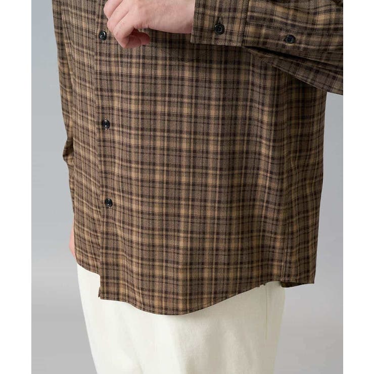 【イージーケア/洗濯機で洗える】チェックワイドシルエットシャツ | a.v.v【MEN】 | 詳細画像24 