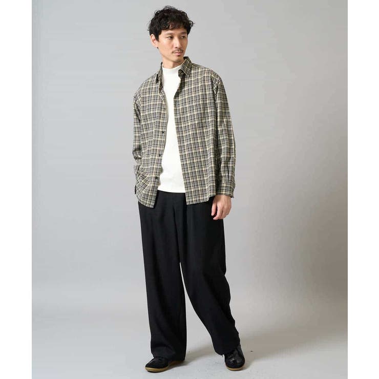 【イージーケア/洗濯機で洗える】チェックワイドシルエットシャツ | a.v.v【MEN】 | 詳細画像6 