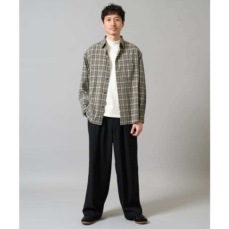 【イージーケア/洗濯機で洗える】チェックワイドシルエットシャツ | a.v.v【MEN】 | 詳細画像7 