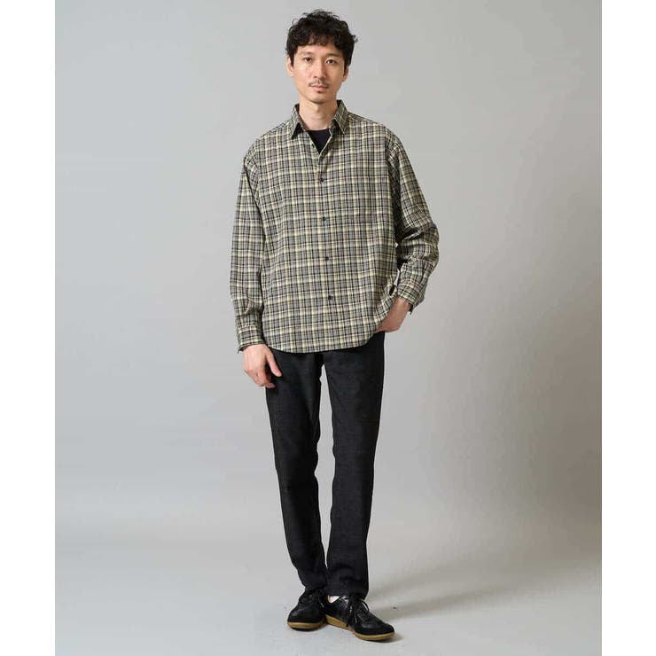 【イージーケア/洗濯機で洗える】チェックワイドシルエットシャツ | a.v.v【MEN】 | 詳細画像9 