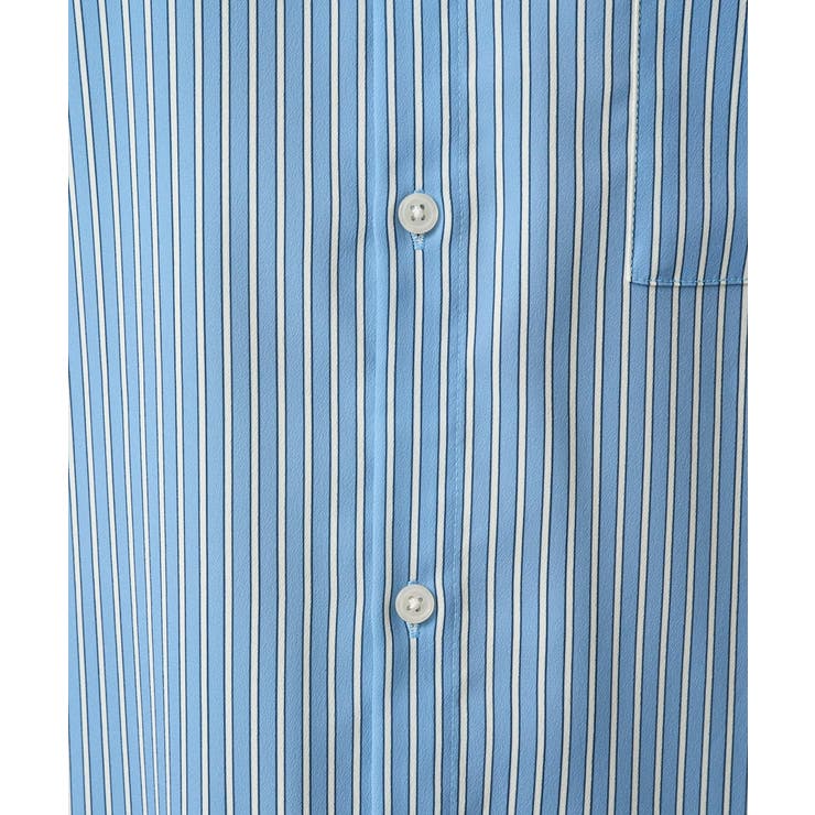 【イージーケア ストレッチ】ストライププリントバンドカラーシャツ【洗濯機で洗える… | a.v.v【MEN】 | 詳細画像7 