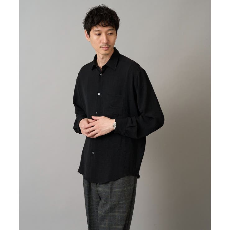 ワッシャーストレッチワイドシルエットシャツ | a.v.v【MEN】 | 詳細画像10 