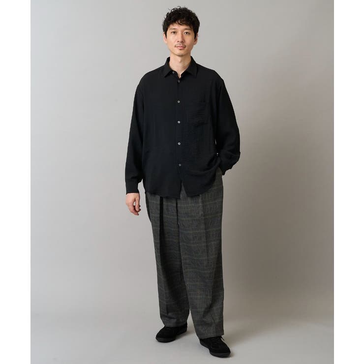ワッシャーストレッチワイドシルエットシャツ | a.v.v【MEN】 | 詳細画像2 