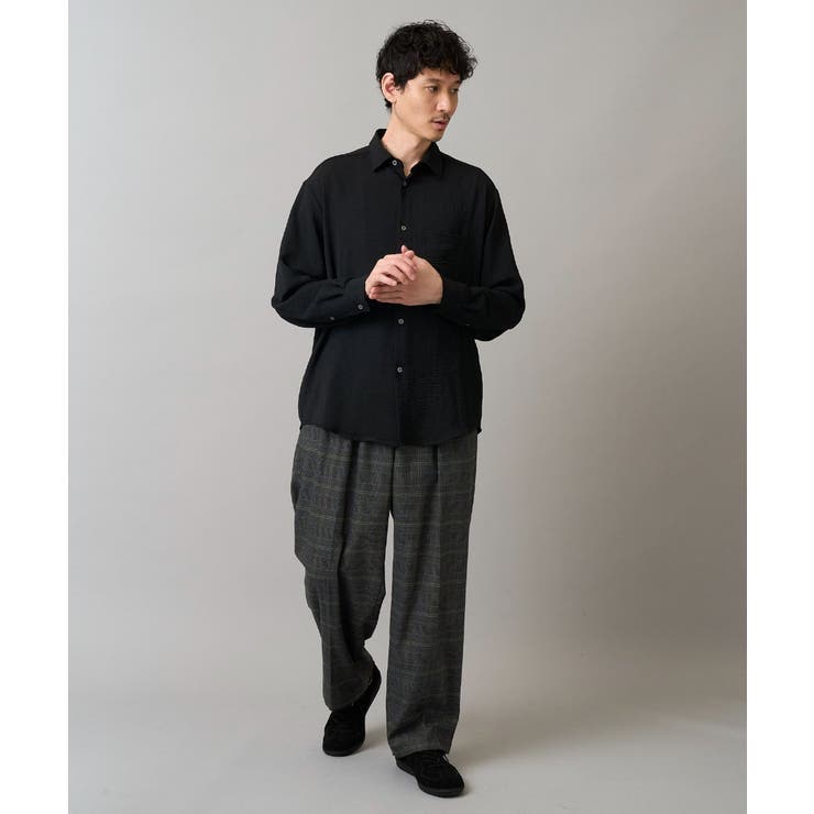 ワッシャーストレッチワイドシルエットシャツ | a.v.v【MEN】 | 詳細画像3 