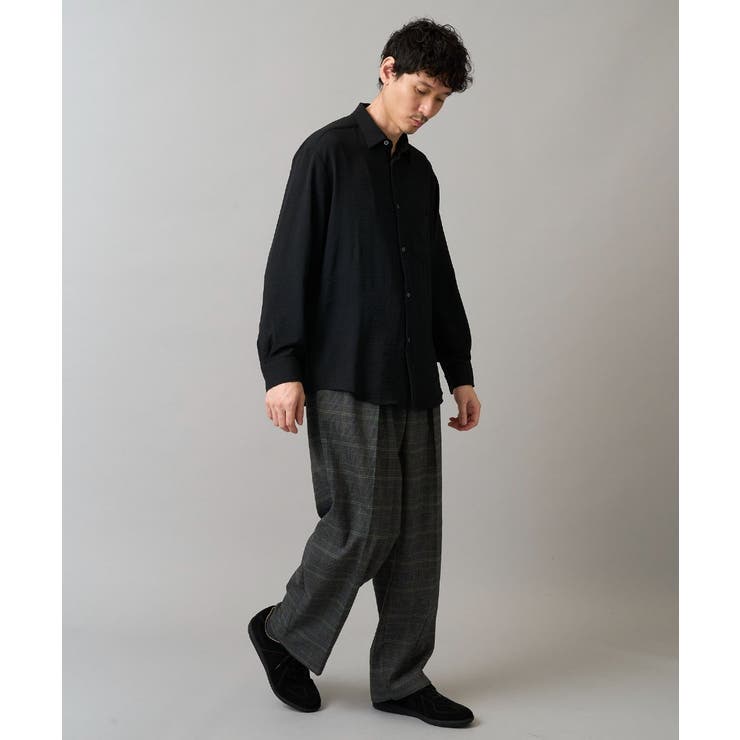 ワッシャーストレッチワイドシルエットシャツ | a.v.v【MEN】 | 詳細画像4 