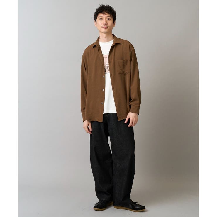 ワッシャーストレッチワイドシルエットシャツ | a.v.v【MEN】 | 詳細画像6 