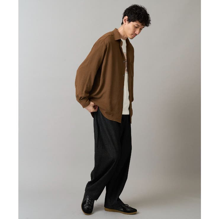 ワッシャーストレッチワイドシルエットシャツ | a.v.v【MEN】 | 詳細画像7 
