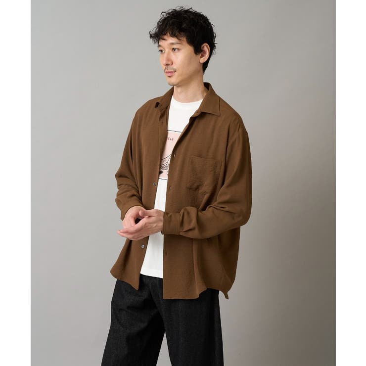 ワッシャーストレッチワイドシルエットシャツ | a.v.v【MEN】 | 詳細画像8 