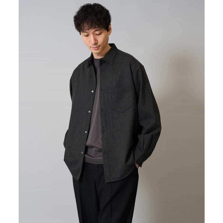 【イージーケア シワになりにくい】ワイドシルエットシャツ 秋リライト【洗濯機で洗… | a.v.v【MEN】 | 詳細画像1 