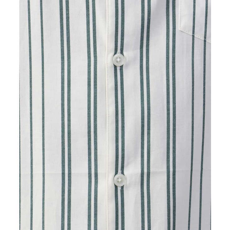 【やわらかい着心地】ランダムストライプ柄ツイルセミワイドシルエットバンドシャツ | a.v.v【MEN】 | 詳細画像36 