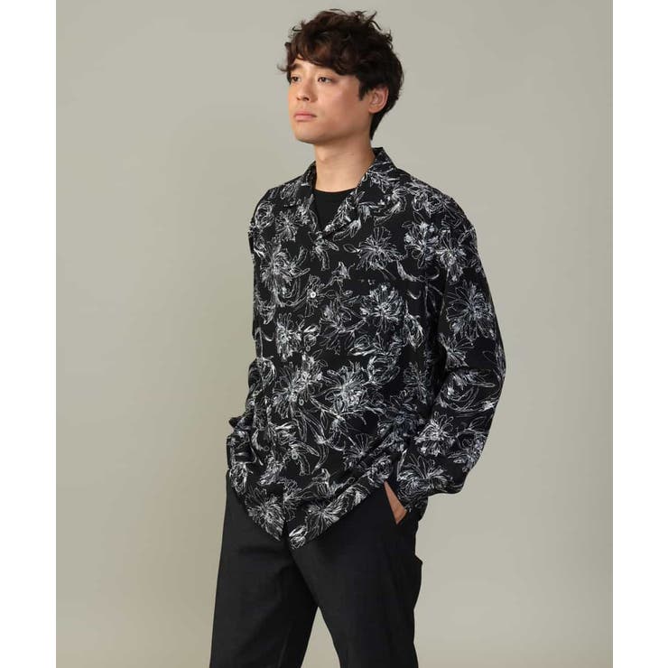 【サマ見えシャツ】ヴィンテージフラワーオープンカラーシャツ | a.v.v【MEN】 | 詳細画像16 