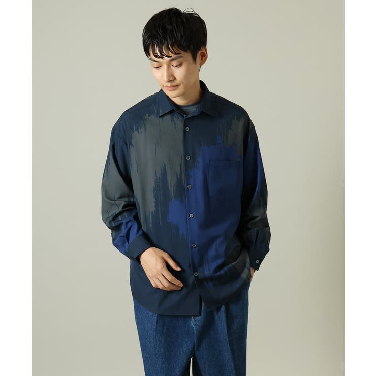 【イージーケア】ペインター柄ワイドシルエットシャツ | a.v.v【MEN】 | 詳細画像14 