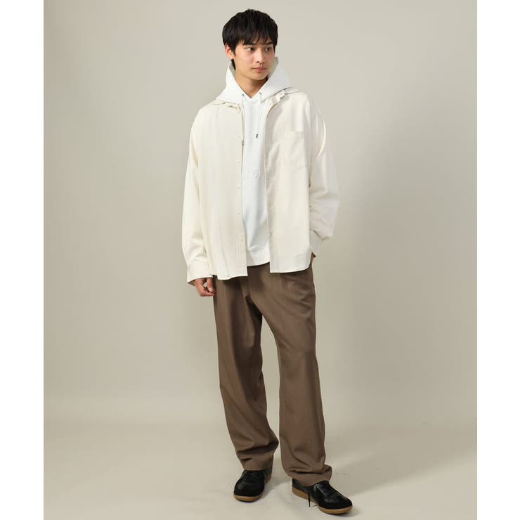 【イージーケア/毛玉になりづらい】ワイドシルエットシャツ | a.v.v【MEN】 | 詳細画像12 