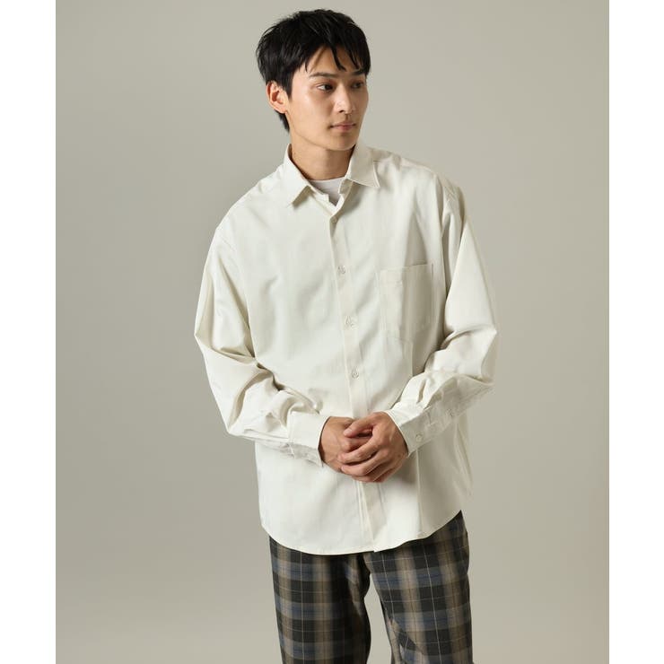 【イージーケア/毛玉になりづらい】ワイドシルエットシャツ | a.v.v【MEN】 | 詳細画像19 